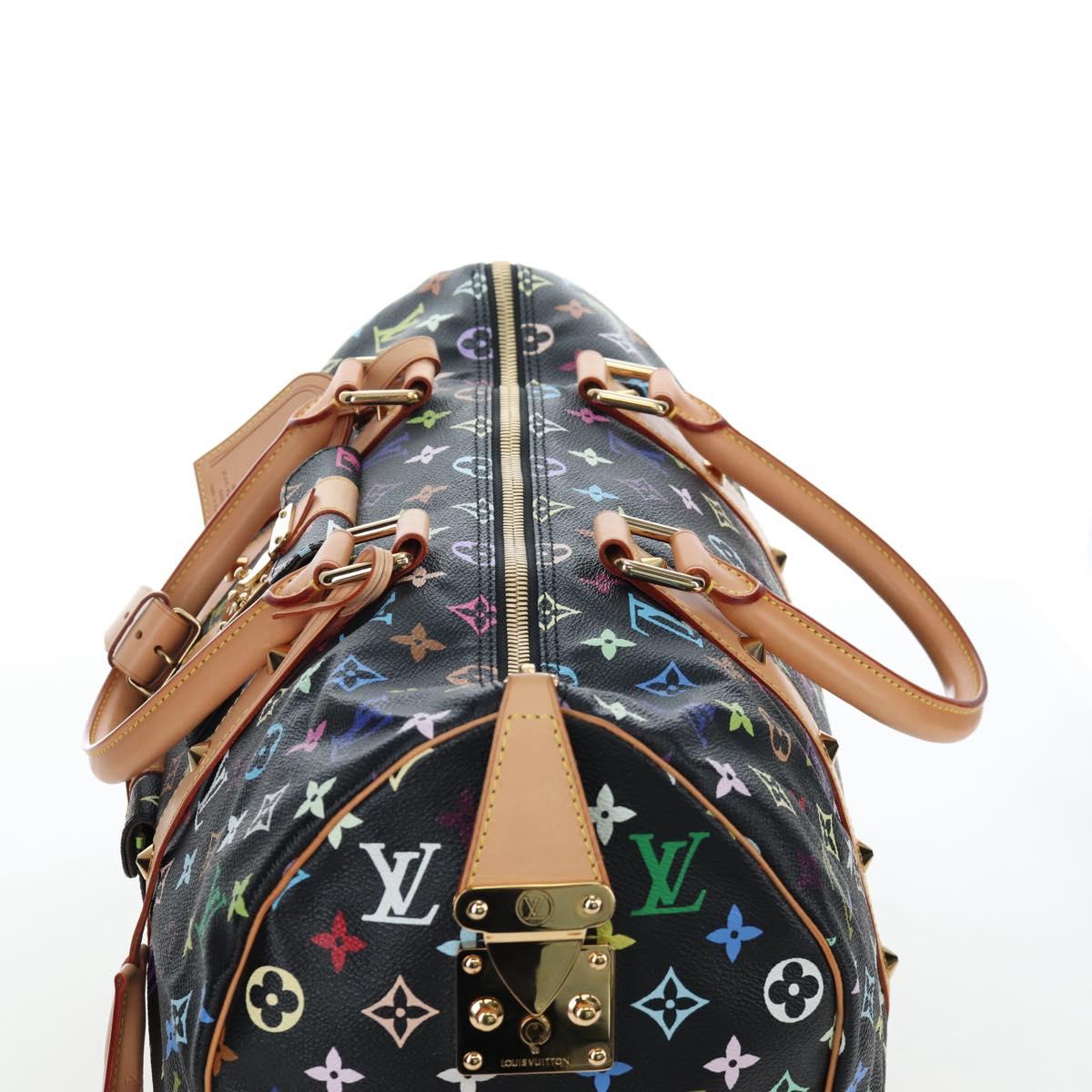 LOUIS VUITTON Monogram Multicolor Keepall 45 Bag Black M92640 Auth 195545SV