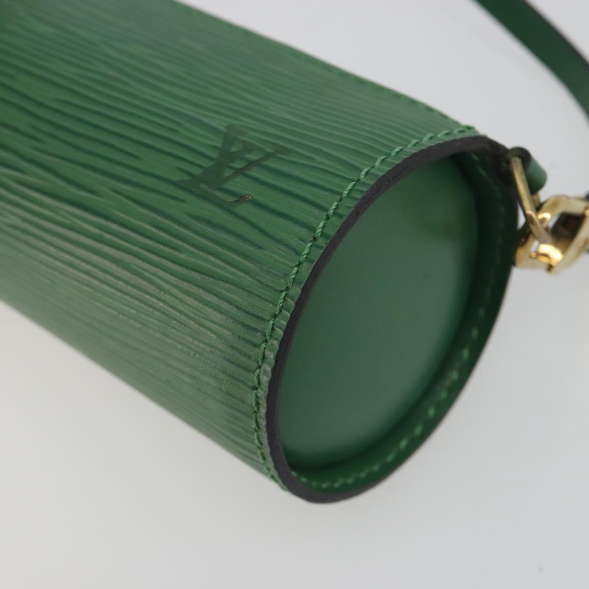 LOUIS VUITTON Epi Soufflot Pouch Green LV Auth 195554A