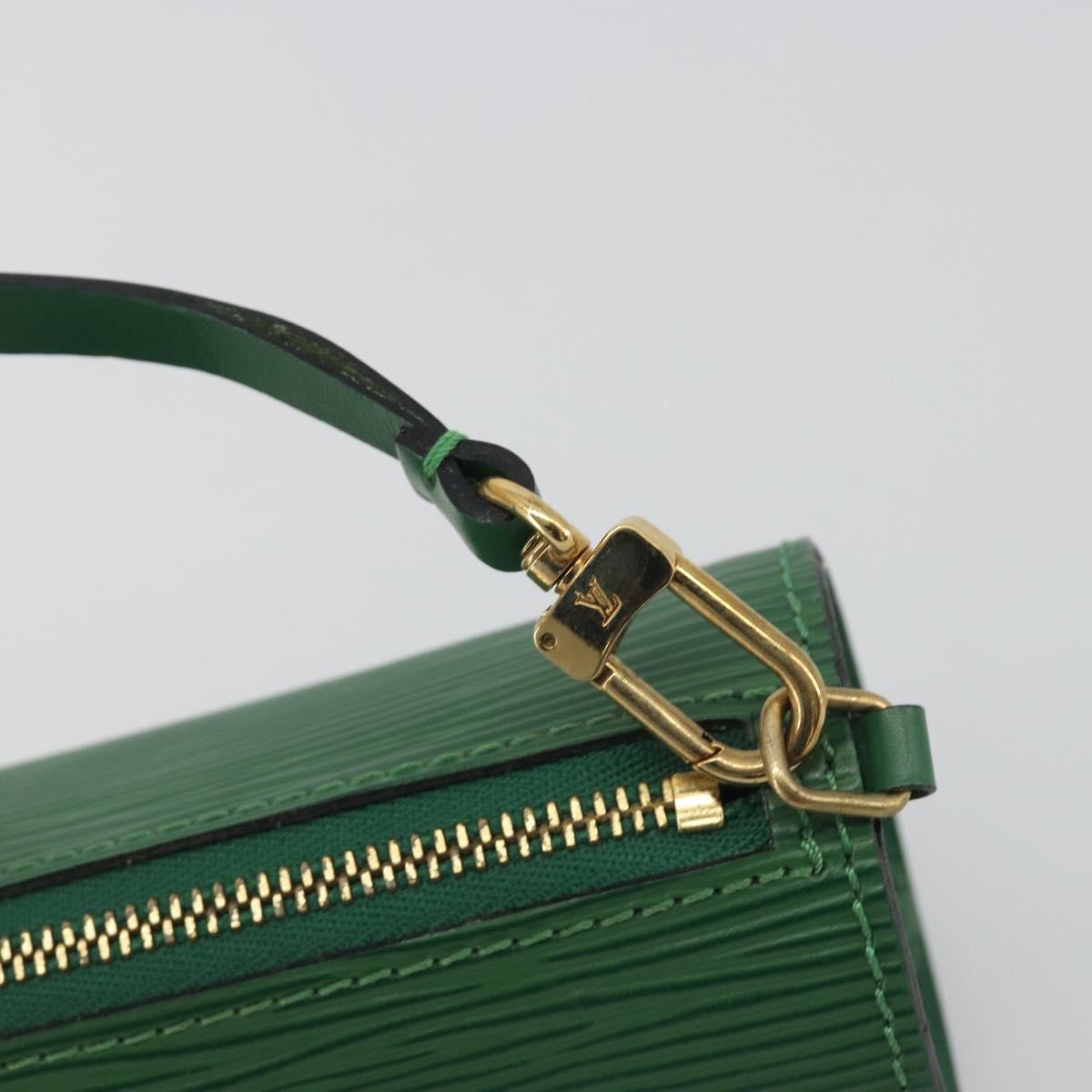 LOUIS VUITTON Epi Soufflot Pouch Green LV Auth 195554A