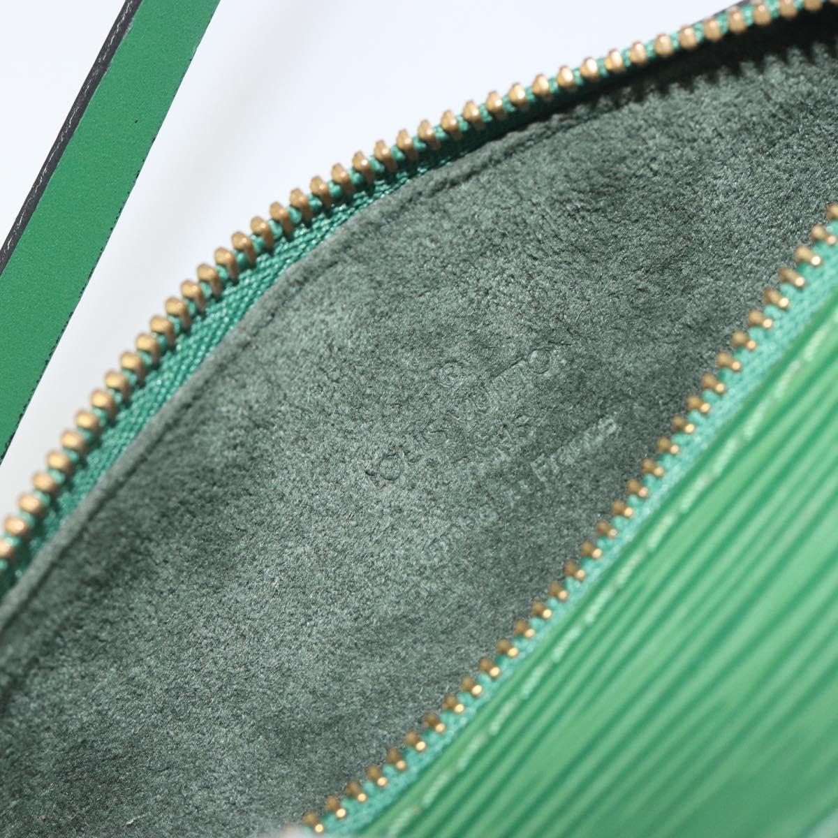 LOUIS VUITTON Epi Soufflot Pouch Green LV Auth 195554A