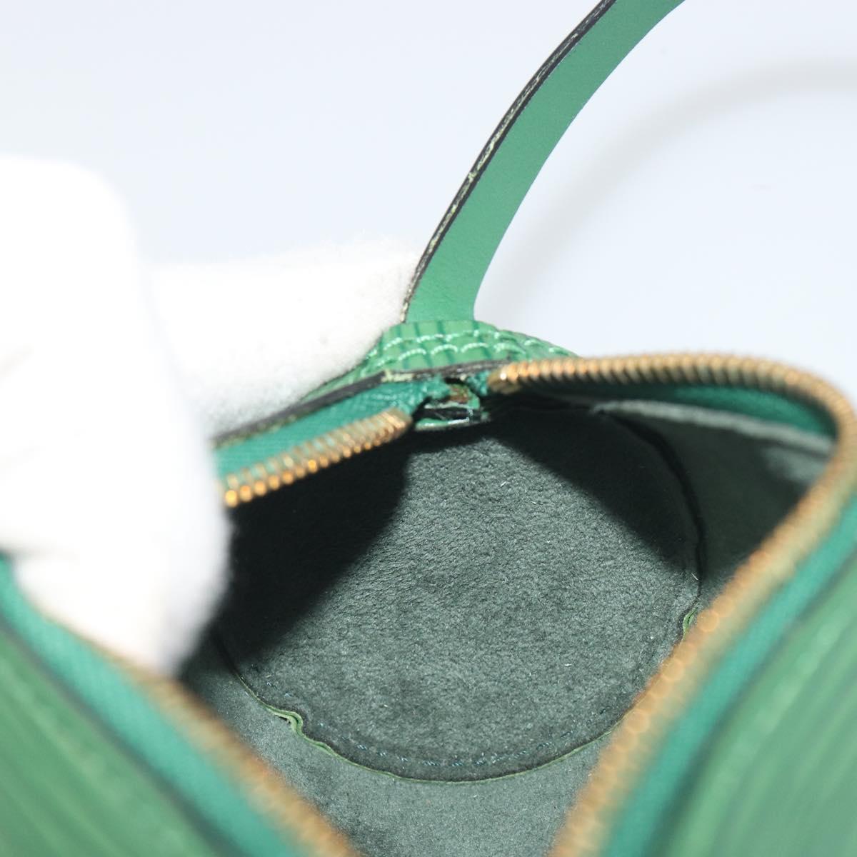 LOUIS VUITTON Epi Soufflot Pouch Green LV Auth 195554A