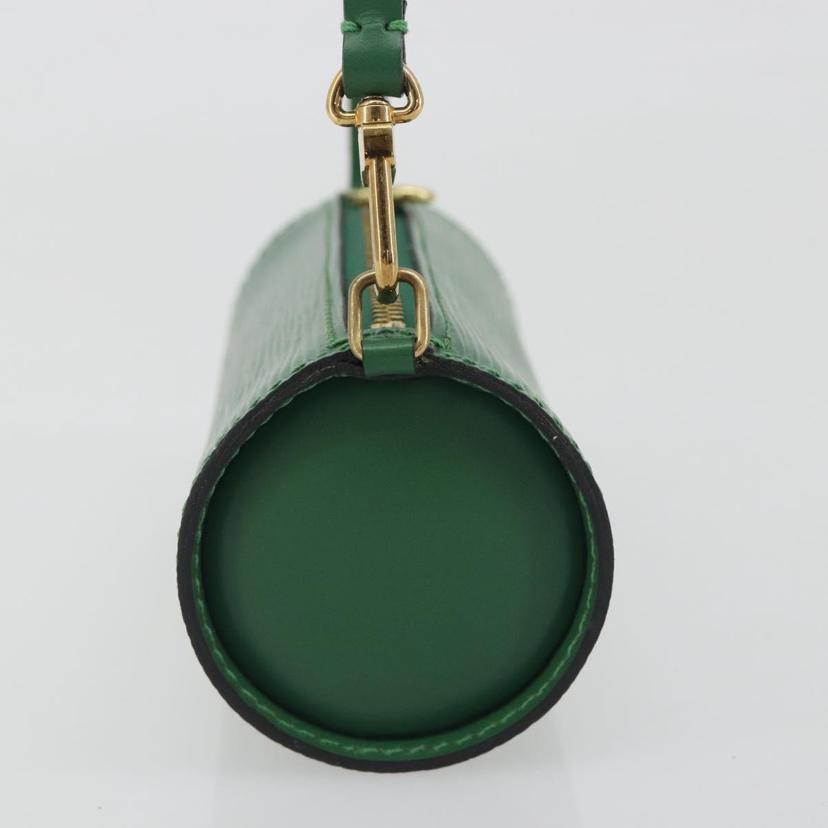 LOUIS VUITTON Epi Soufflot Pouch Green LV Auth 195554A