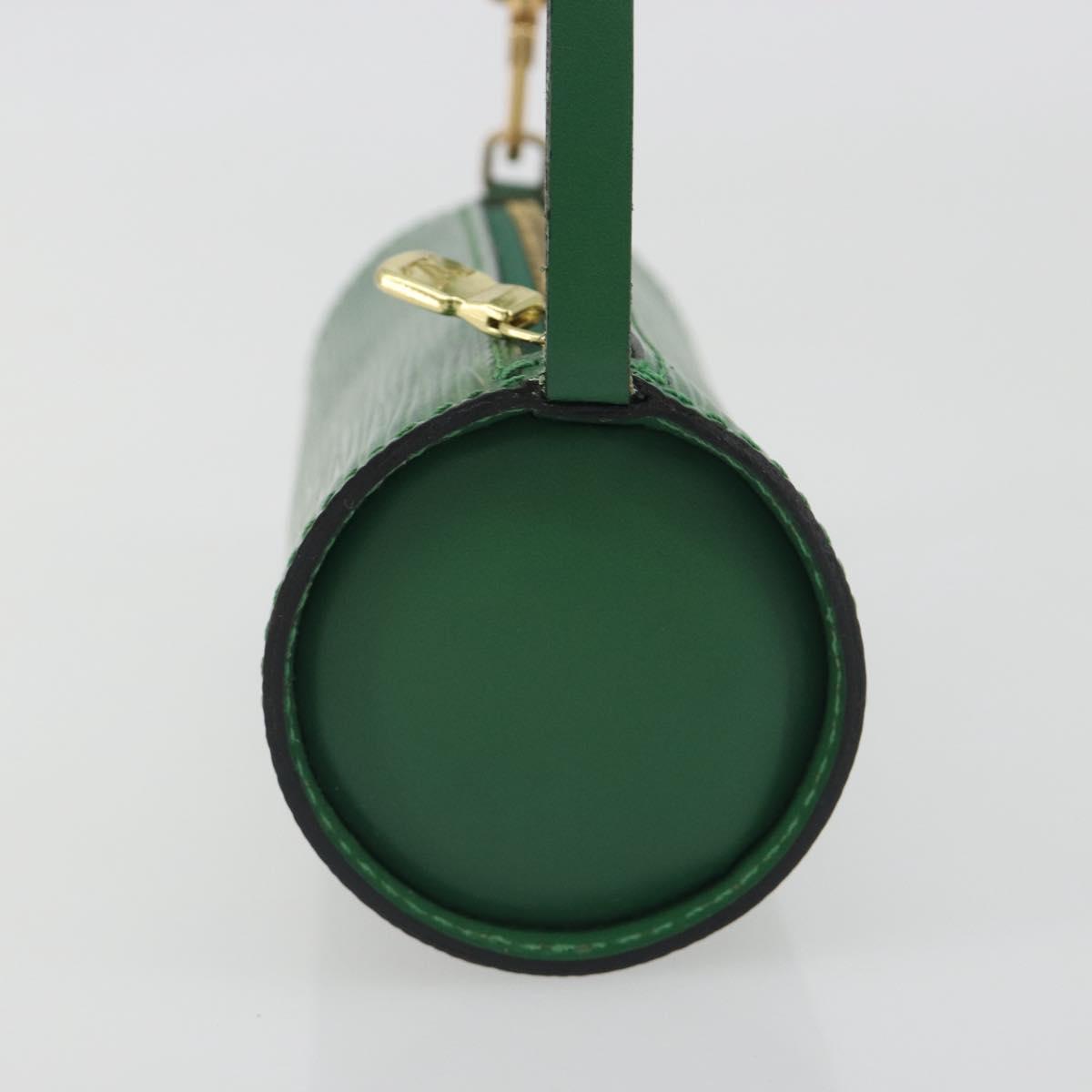 LOUIS VUITTON Epi Soufflot Pouch Green LV Auth 195554A