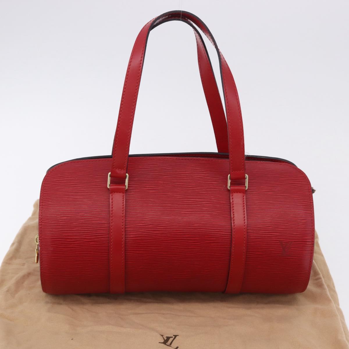 LOUIS VUITTON Epi Soufflot Hand Bag Red M52227 LV Auth 195555V