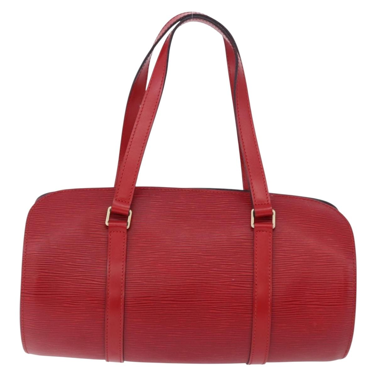LOUIS VUITTON Epi Soufflot Hand Bag Red M52227 LV Auth 195555V