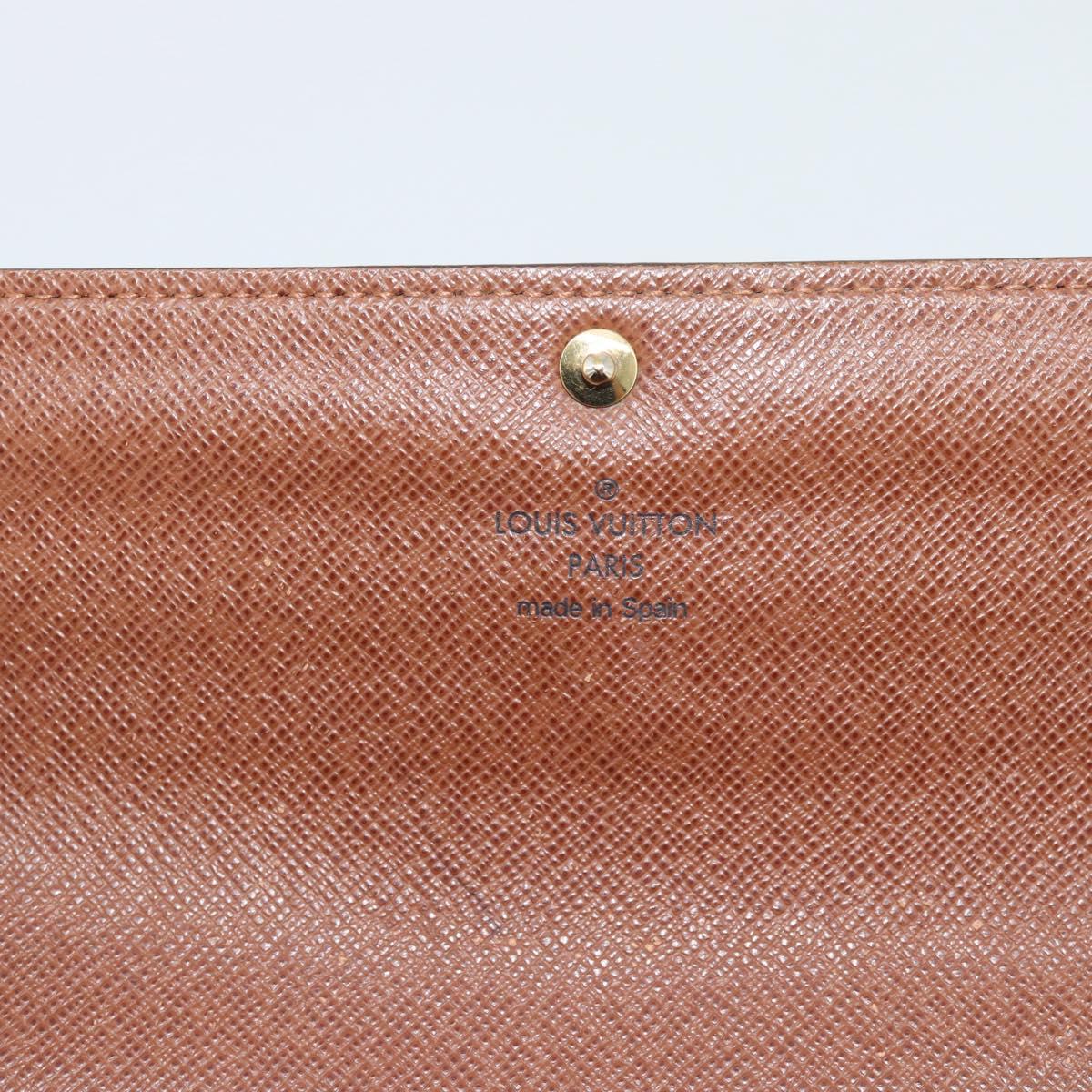LOUIS VUITTON Monogram Portefeuille Sarah Long Wallet M60531 LV Auth 195560