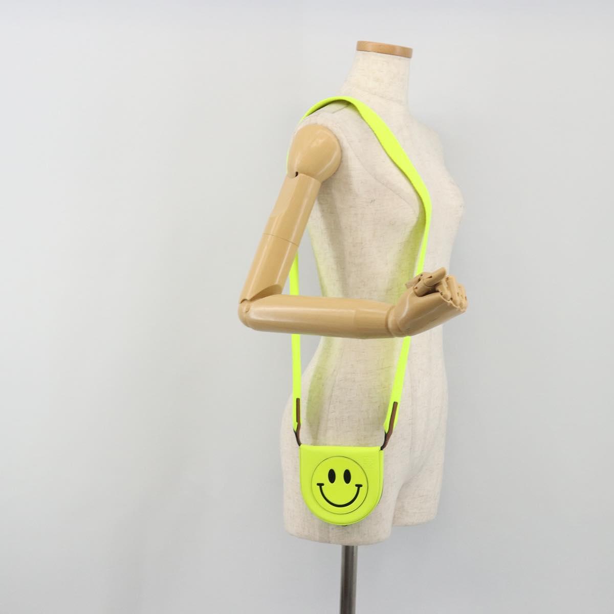 LOEWE Shoulder Bag Leather Yellow Auth 195561A