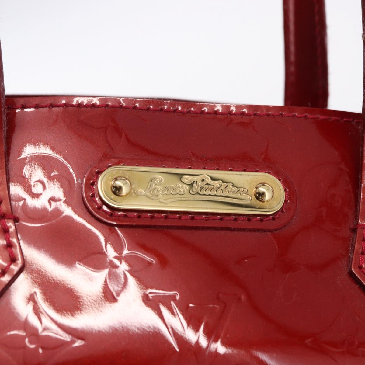 LOUIS VUITTON Monogram Vernis Wilshire PM Bag Pomme D'amour M93642 Auth 195573