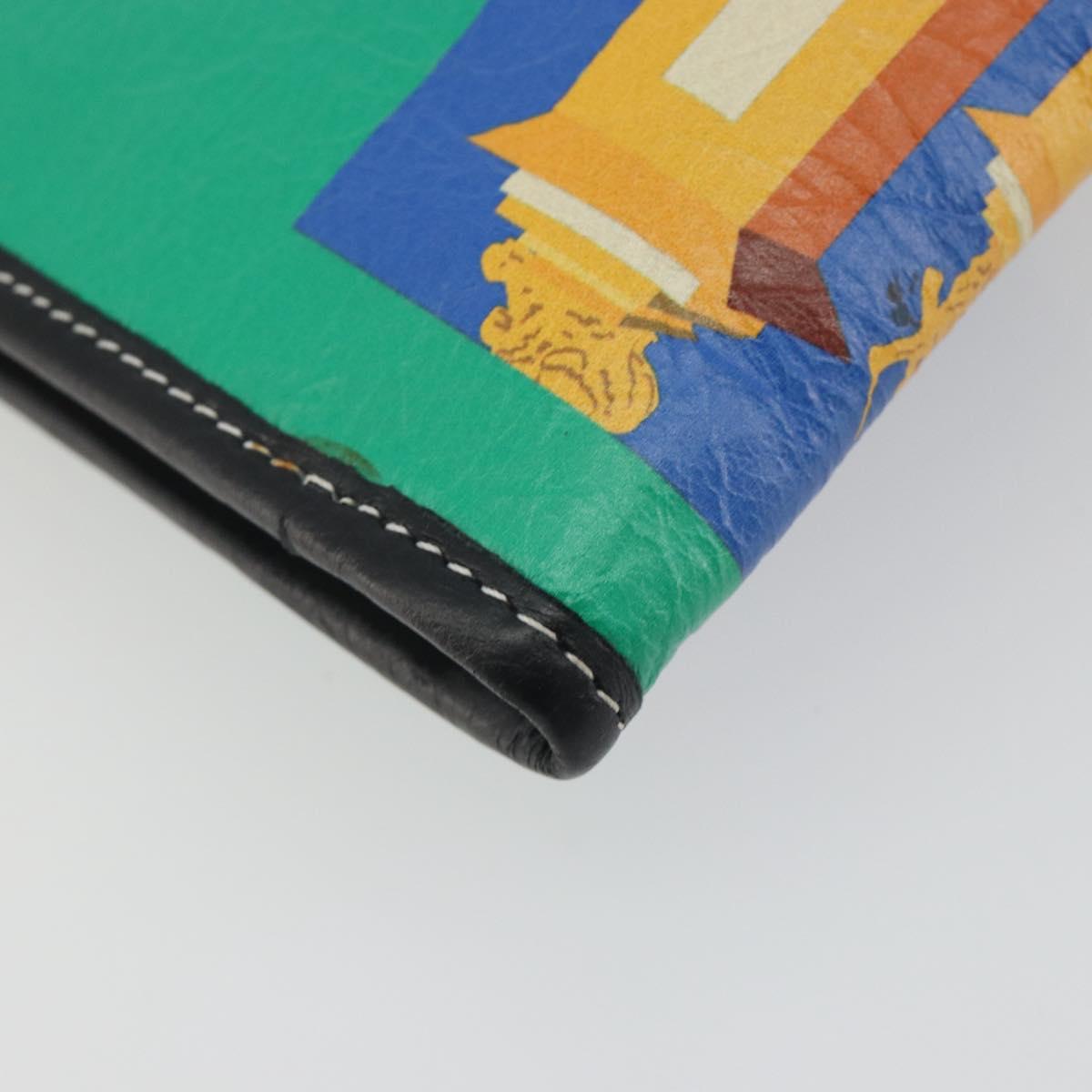 BALENCIAGA Clutch Bag Leather Green Silver 476046 Auth 195575A