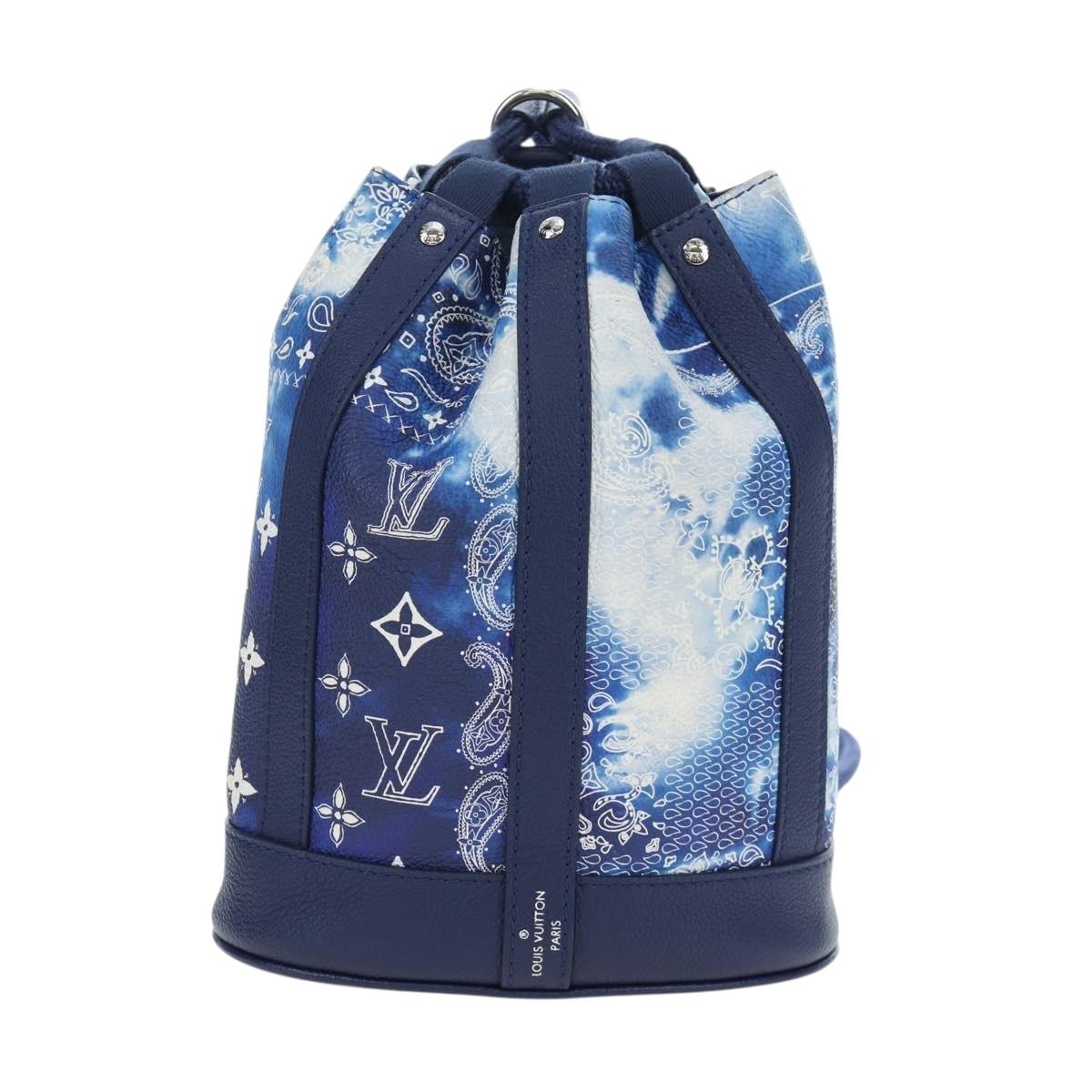 LOUIS VUITTON Monogram Bandana Randonnee PM Bag Blue M20562 LV Auth 195579M