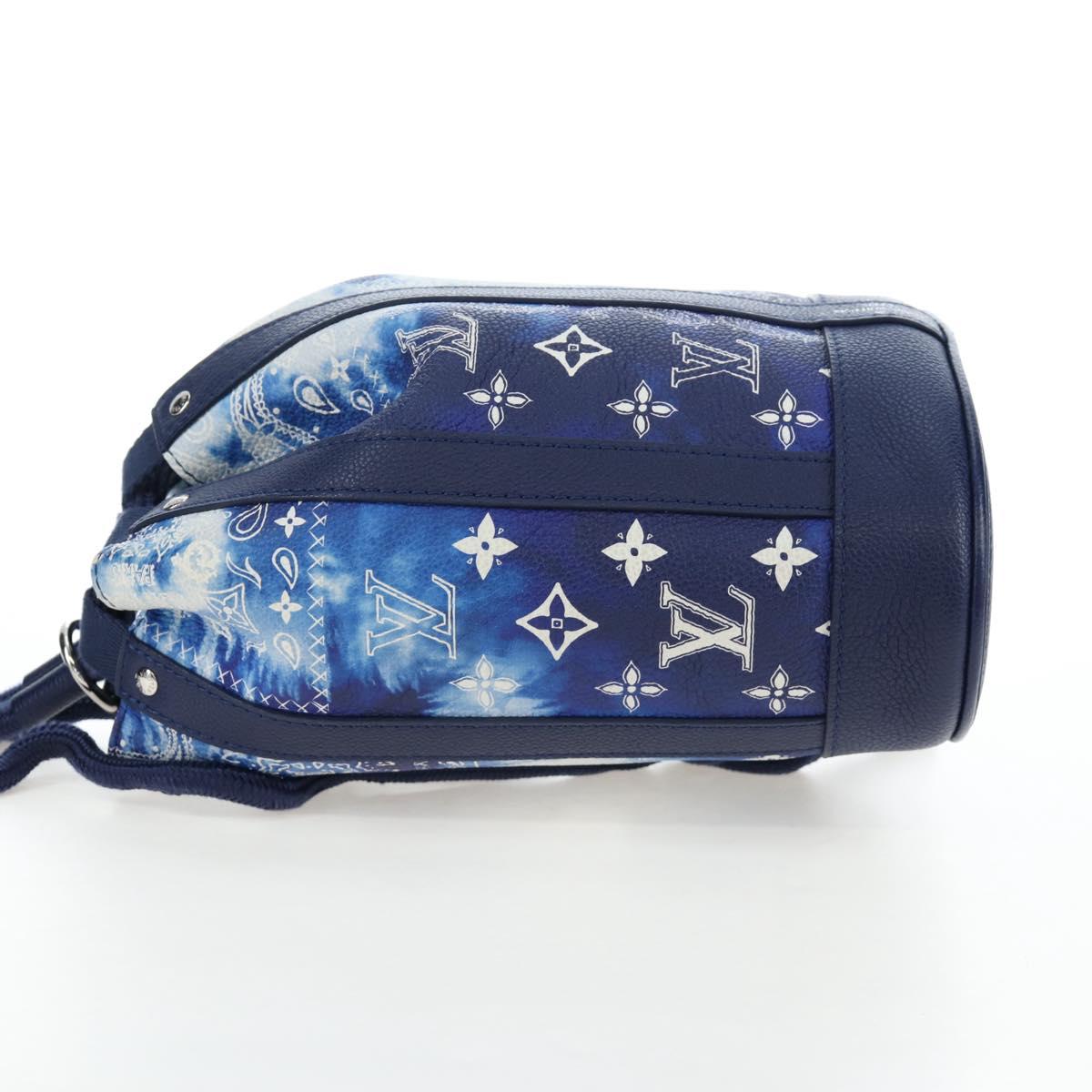 LOUIS VUITTON Monogram Bandana Randonnee PM Bag Blue M20562 LV Auth 195579M