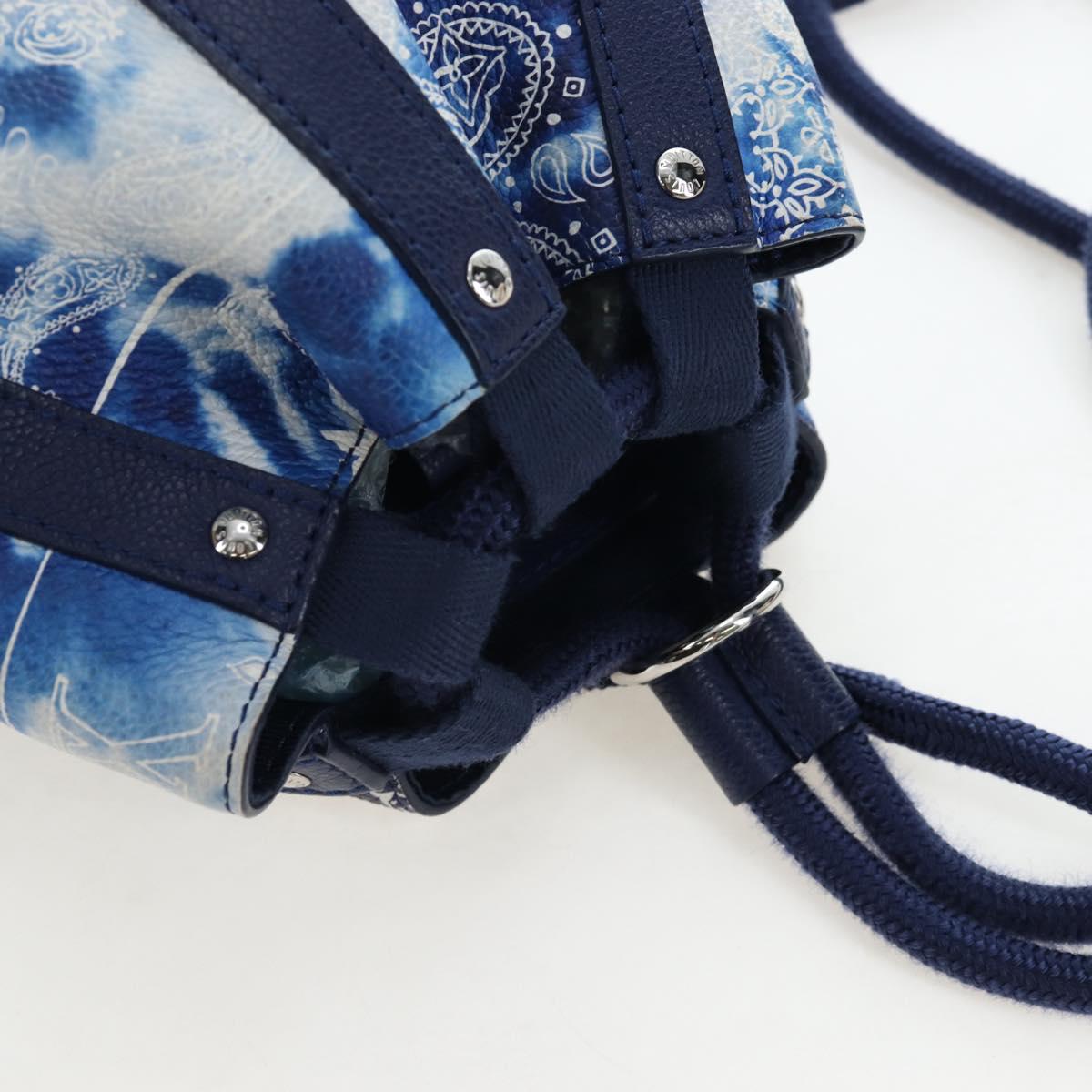 LOUIS VUITTON Monogram Bandana Randonnee PM Bag Blue M20562 LV Auth 195579M