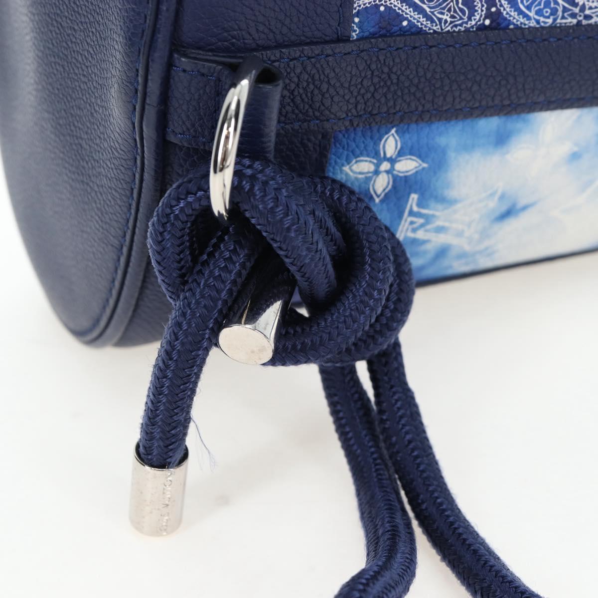 LOUIS VUITTON Monogram Bandana Randonnee PM Bag Blue M20562 LV Auth 195579M