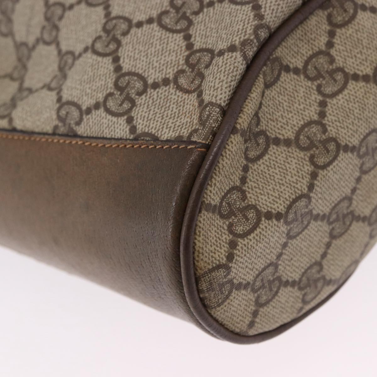 GUCCI GG Supreme Web Sherry Line Bag PVC Beige Gold 41 02 034 Auth 195583