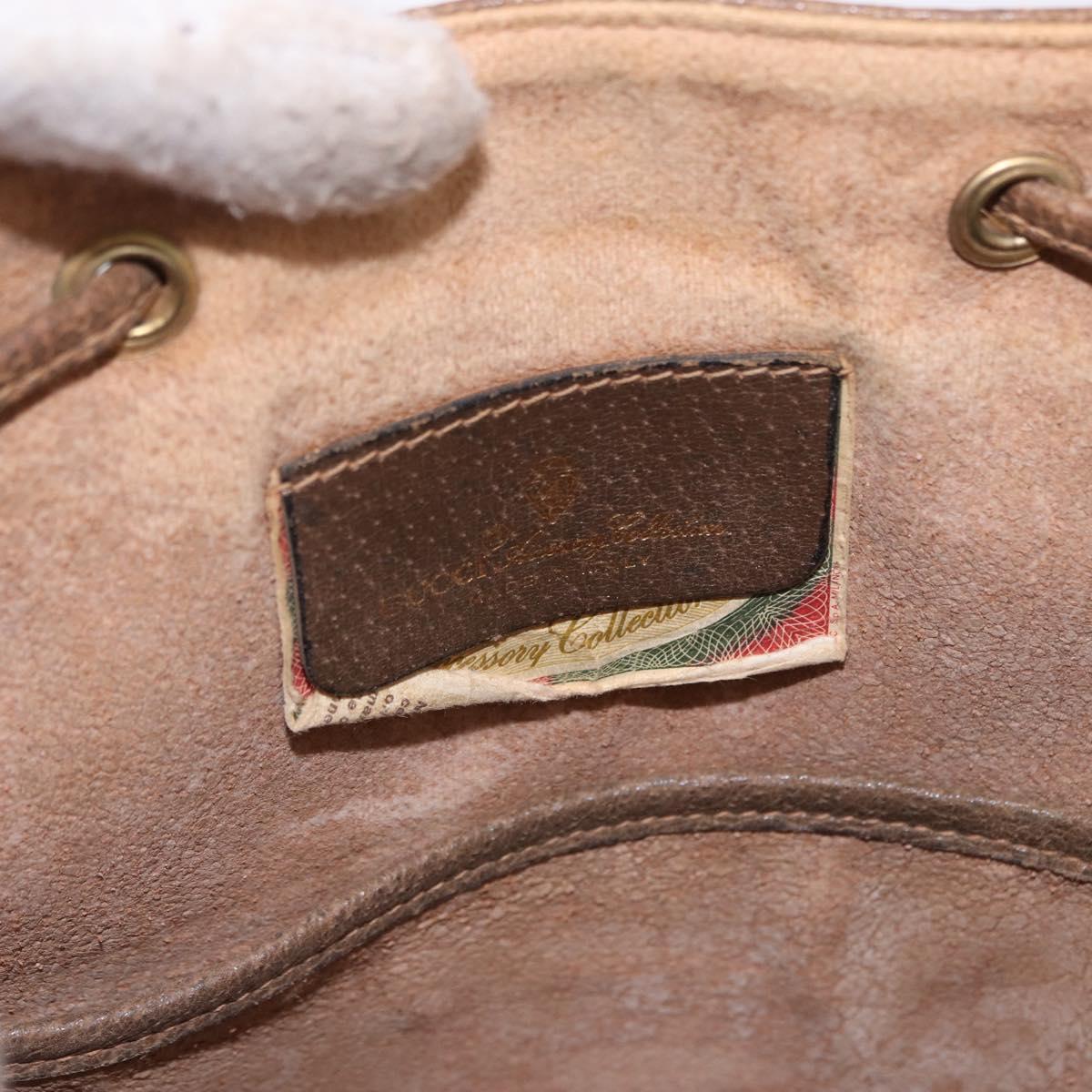 GUCCI GG Supreme Web Sherry Line Bag PVC Beige Gold 41 02 034 Auth 195583