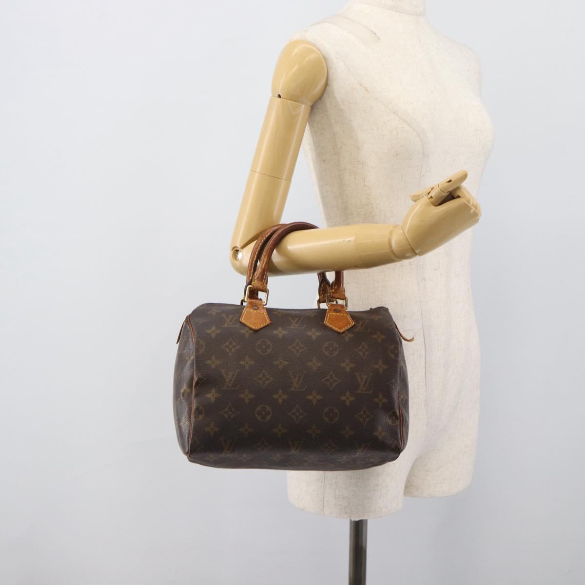 LOUIS VUITTON Monogram Speedy 25 Hand Bag M41528 LV Auth 195587