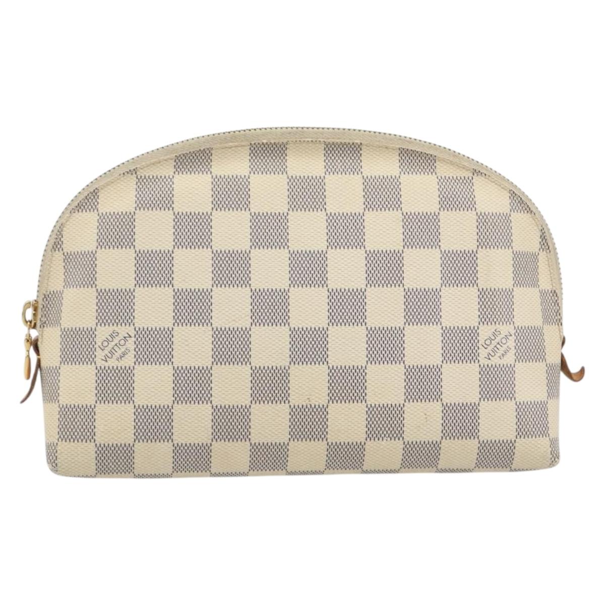 LOUIS VUITTON Damier Azur Pochette Cosmetic GM Pouch N23346 LV Auth 195602