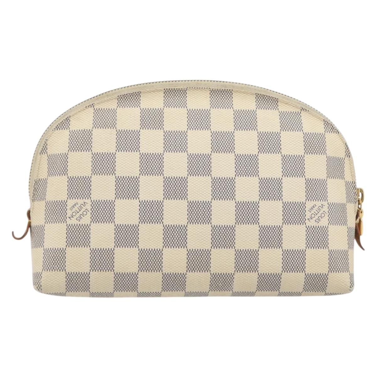 LOUIS VUITTON Damier Azur Pochette Cosmetic GM Pouch N23346 LV Auth 195602