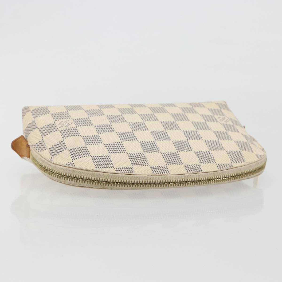 LOUIS VUITTON Damier Azur Pochette Cosmetic GM Pouch N23346 LV Auth 195602