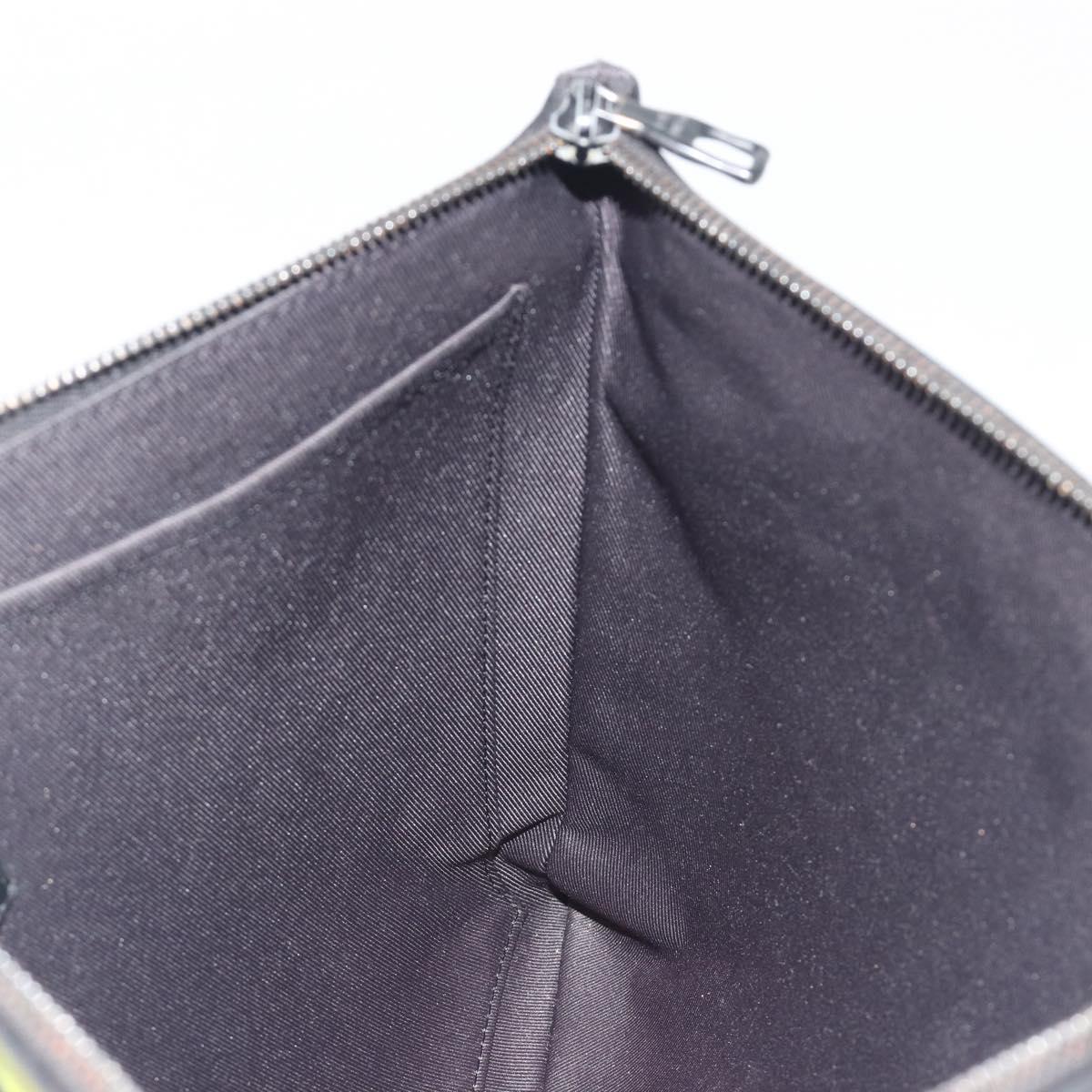 LOUIS VUITTON taiga rainbow Chain Pochette A4 Bag Black M30347 LV Auth 195606A