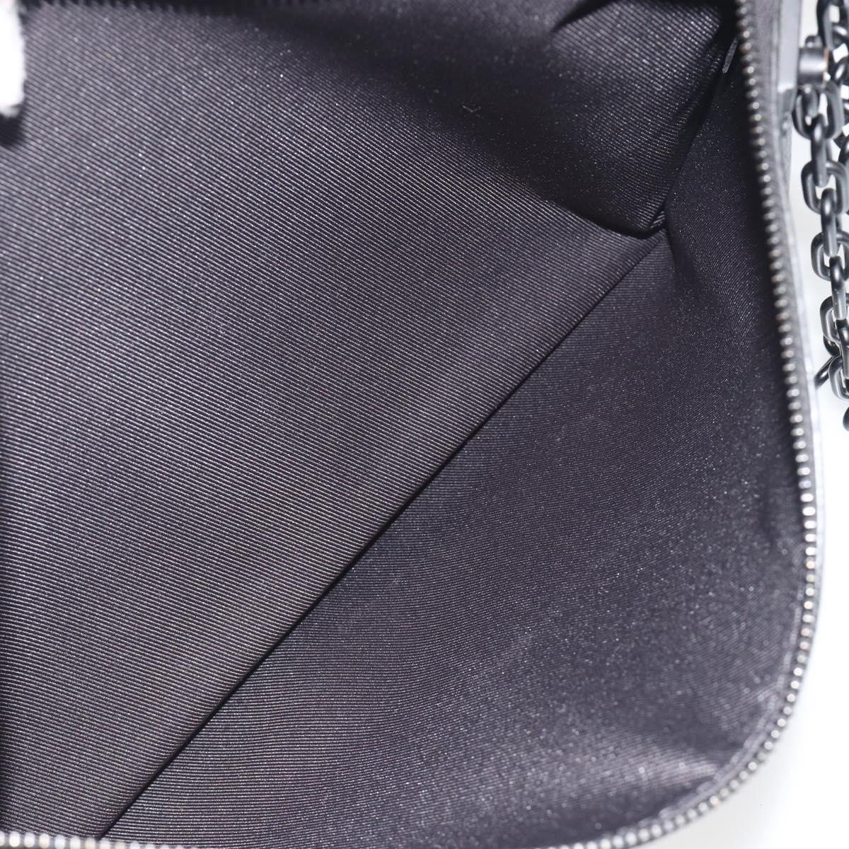 LOUIS VUITTON taiga rainbow Chain Pochette A4 Bag Black M30347 LV Auth 195606A