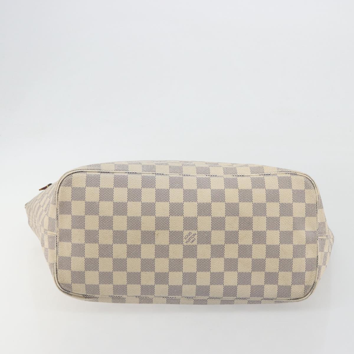 LOUIS VUITTON Damier Azur Neverfull MM Tote Bag N41605 LV Auth 195607