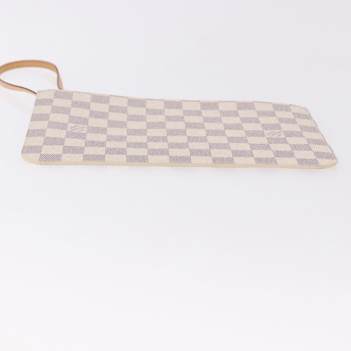 LOUIS VUITTON Damier Azur Neverfull MM Pouch Pouch LV Auth 195608V
