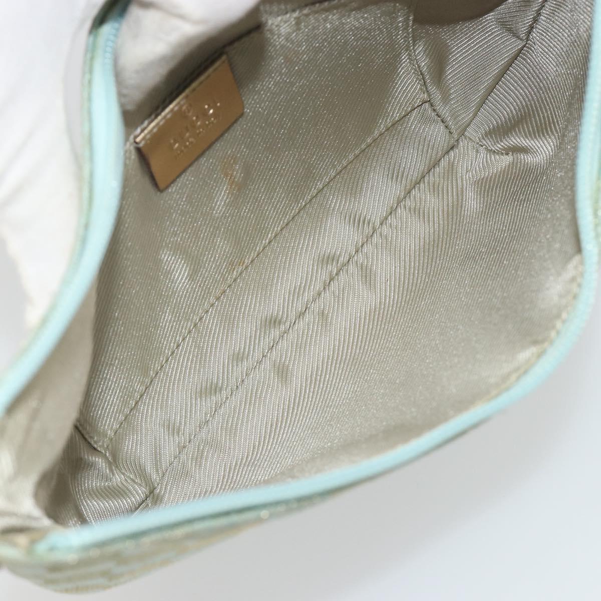 GUCCI GG Canvas Shoulder Bag Light Blue Gold 005 0813 Auth 195610A