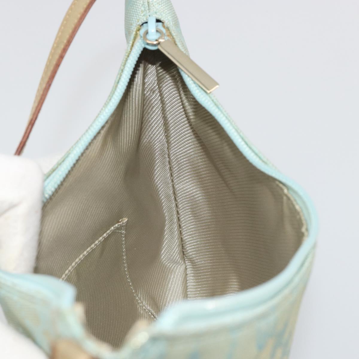 GUCCI GG Canvas Shoulder Bag Light Blue Gold 005 0813 Auth 195610A