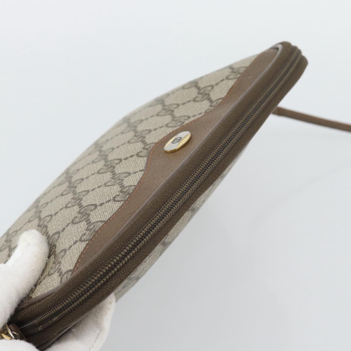 GUCCI GG Supreme Shoulder Bag PVC Beige Gold 89 02 068 Auth 195612