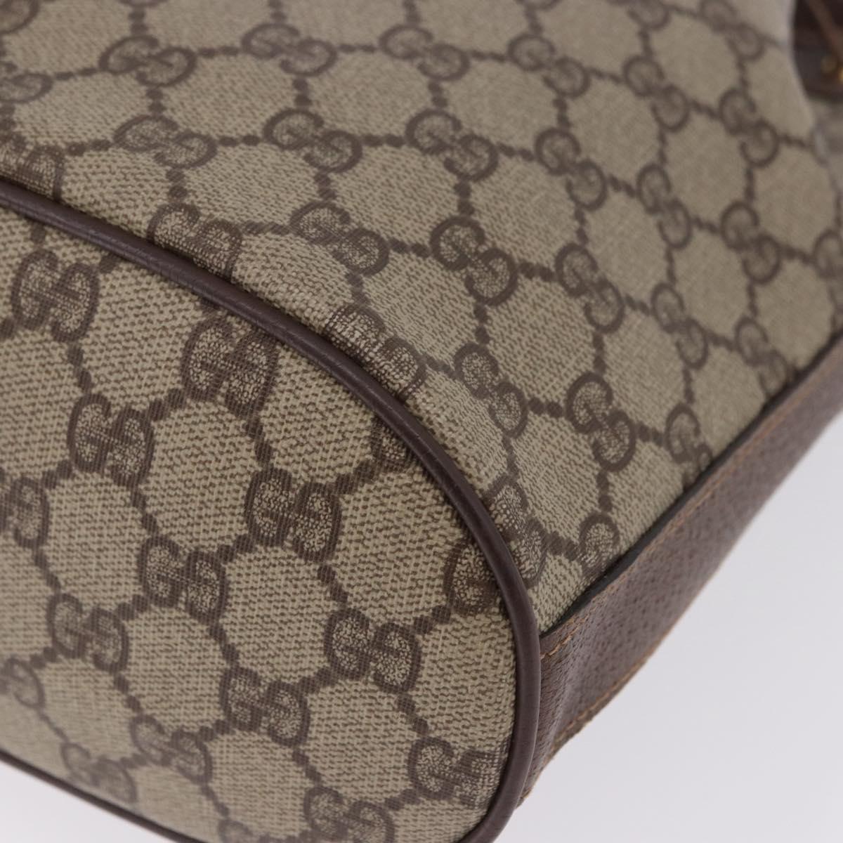GUCCI GG Supreme Shoulder Bag PVC Beige Gold 001 115 6179 Auth 195630