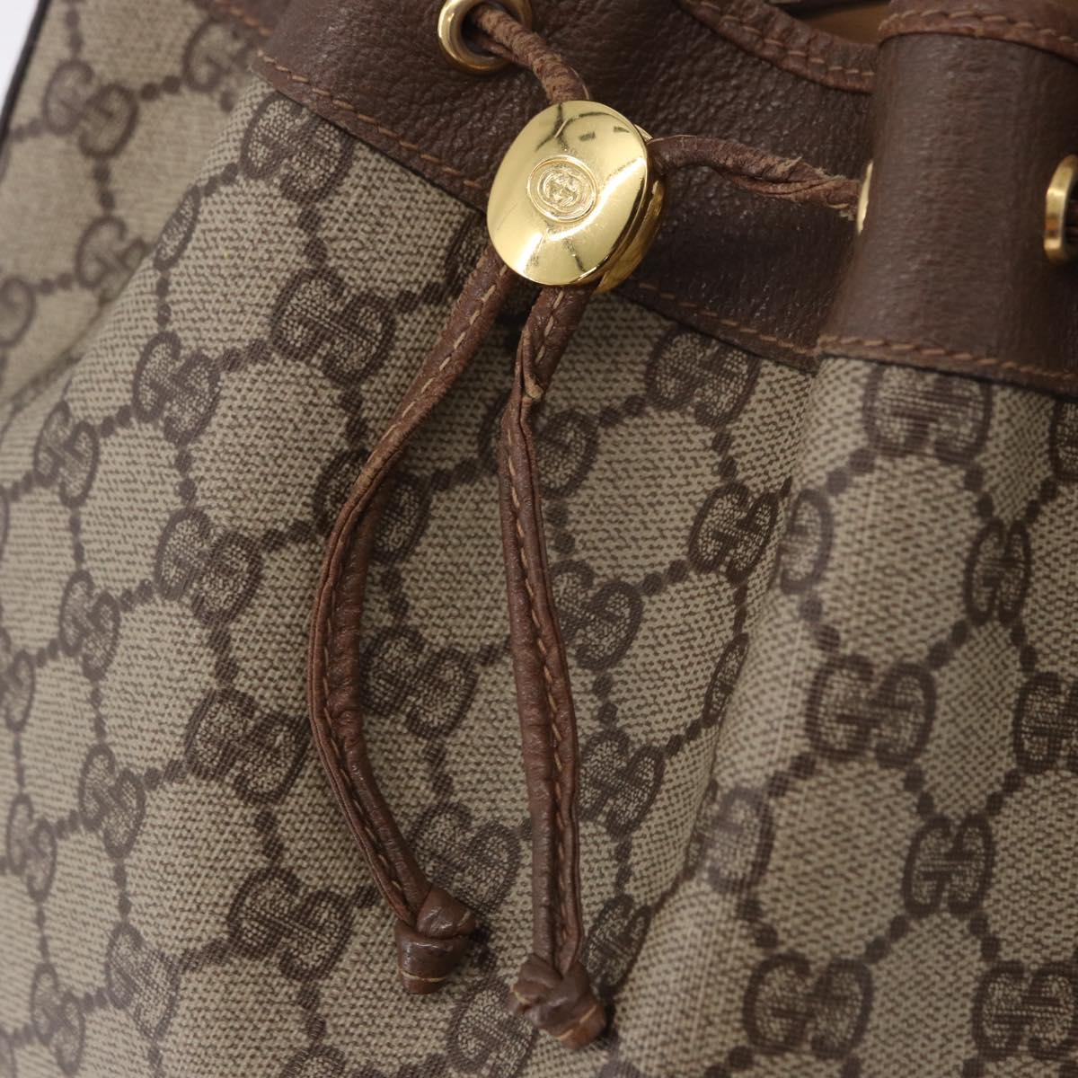 GUCCI GG Supreme Shoulder Bag PVC Beige Gold 001 115 6179 Auth 195630