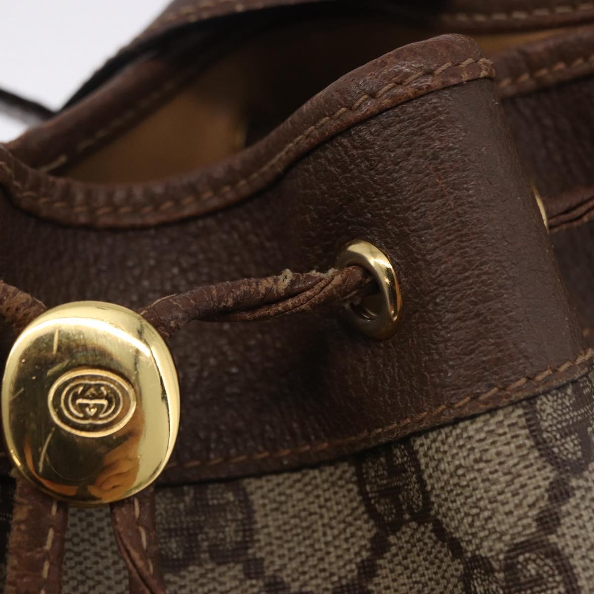 GUCCI GG Supreme Shoulder Bag PVC Beige Gold 001 115 6179 Auth 195630