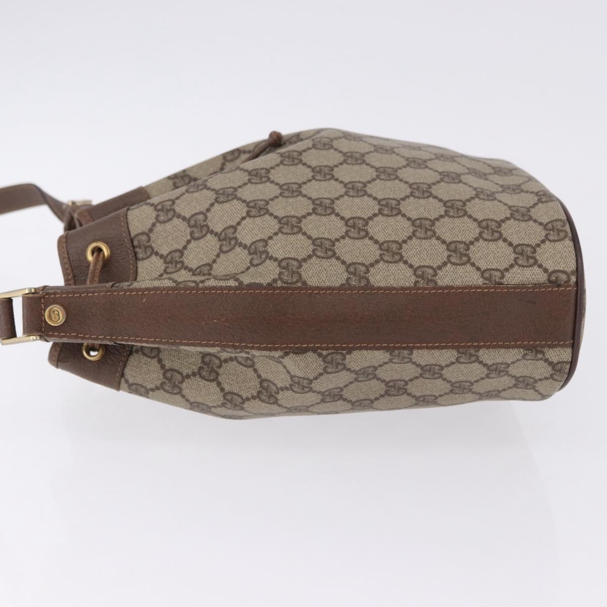 GUCCI GG Supreme Shoulder Bag PVC Beige Gold 001 115 6179 Auth 195630
