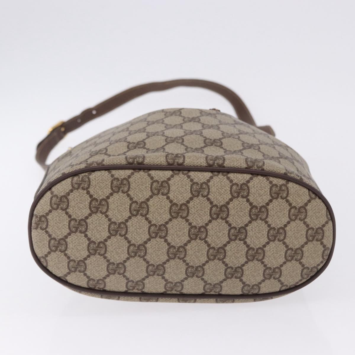 GUCCI GG Supreme Shoulder Bag PVC Beige Gold 001 115 6179 Auth 195630