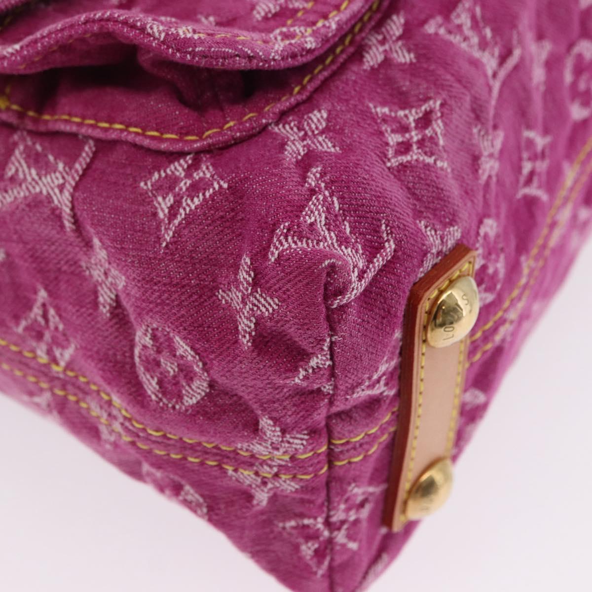 LOUIS VUITTON Monogram Denim Buggy PM Shoulder Bag Pink M95216 LV Auth 195638SAM