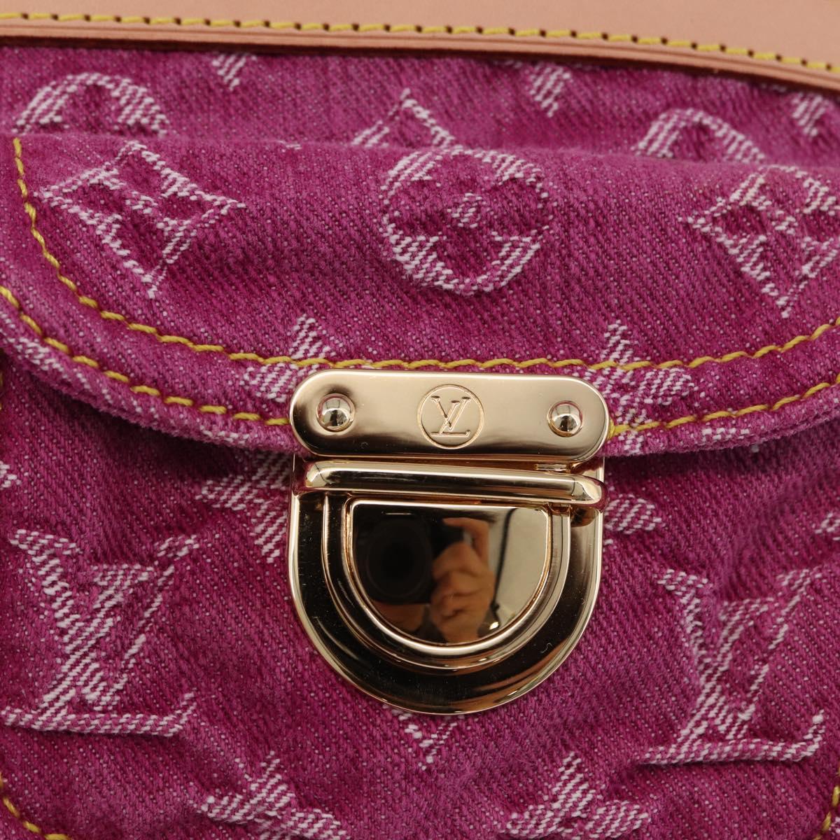 LOUIS VUITTON Monogram Denim Buggy PM Shoulder Bag Pink M95216 LV Auth 195638SAM
