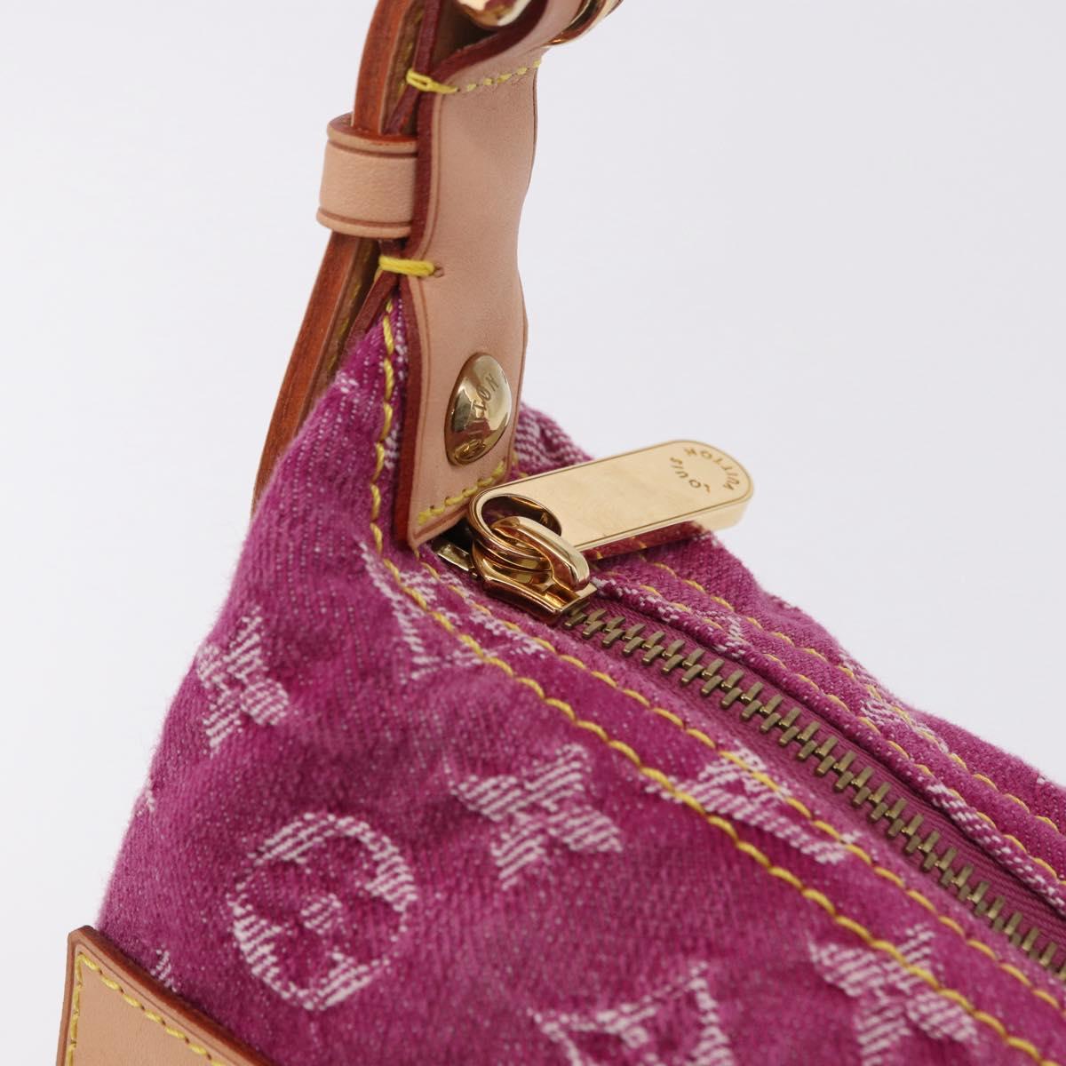 LOUIS VUITTON Monogram Denim Buggy PM Shoulder Bag Pink M95216 LV Auth 195638SAM