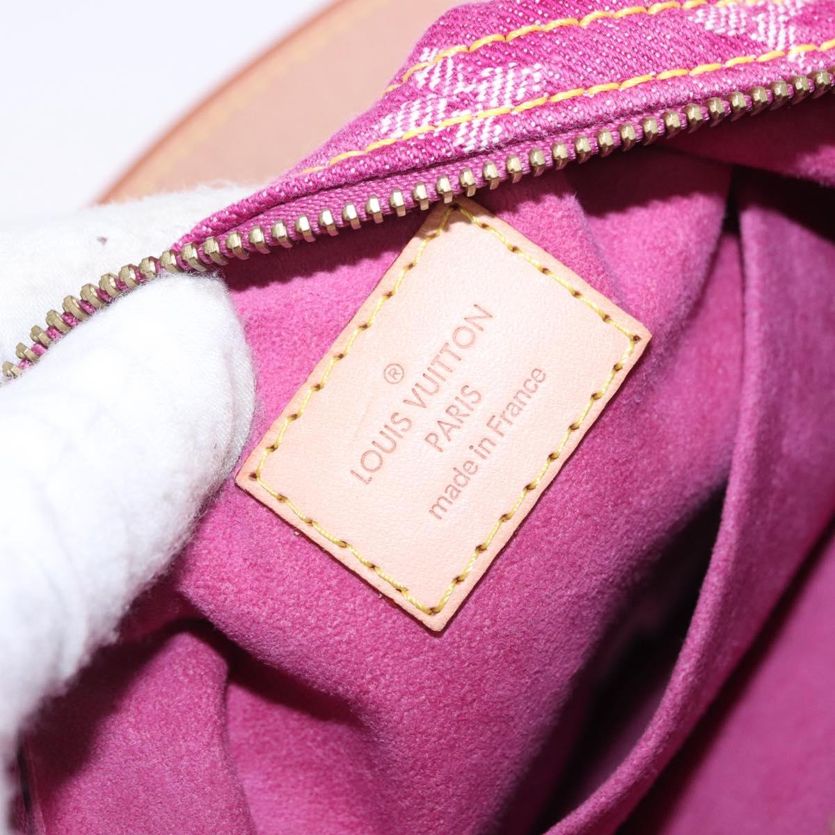 LOUIS VUITTON Monogram Denim Buggy PM Shoulder Bag Pink M95216 LV Auth 195638SAM