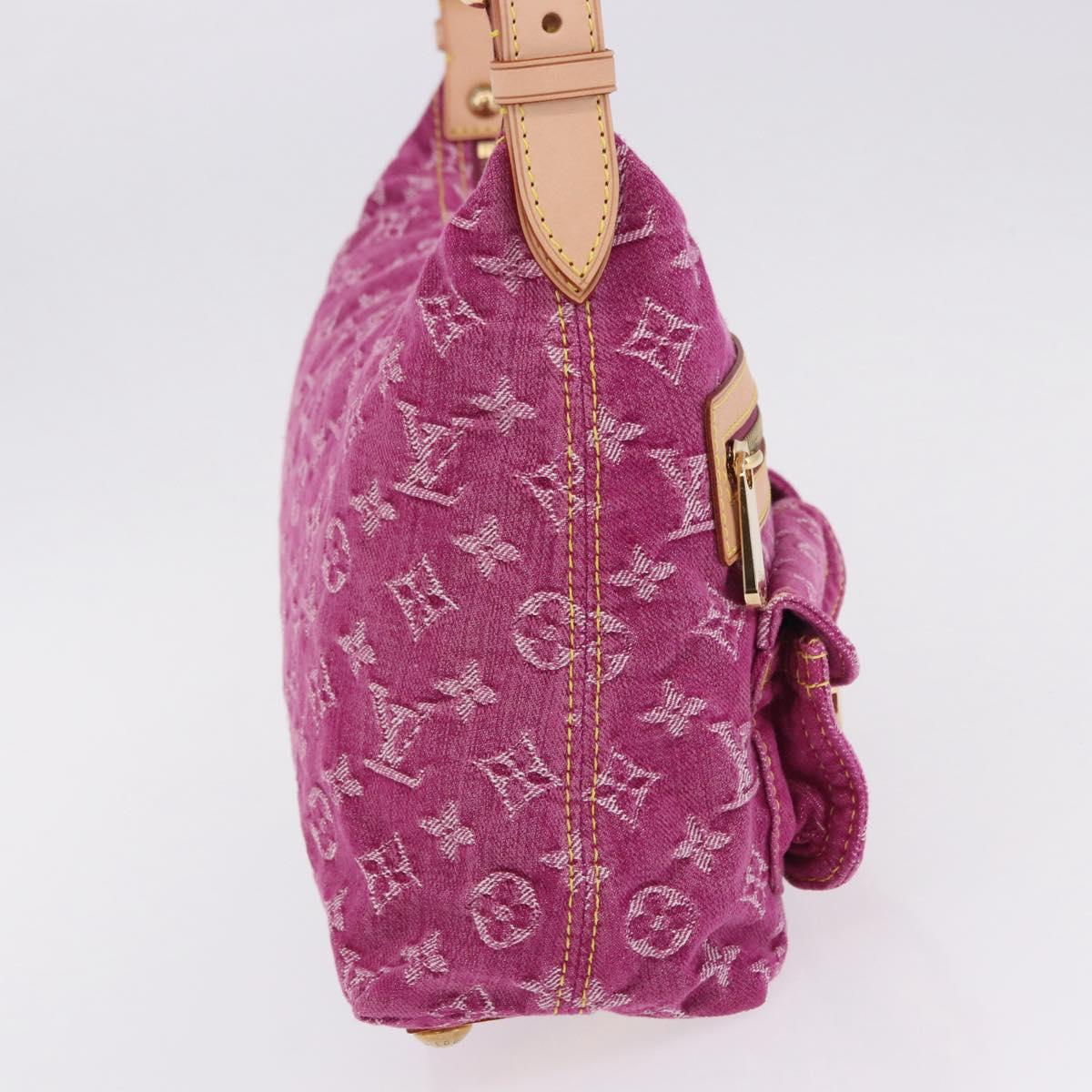 LOUIS VUITTON Monogram Denim Buggy PM Shoulder Bag Pink M95216 LV Auth 195638SAM