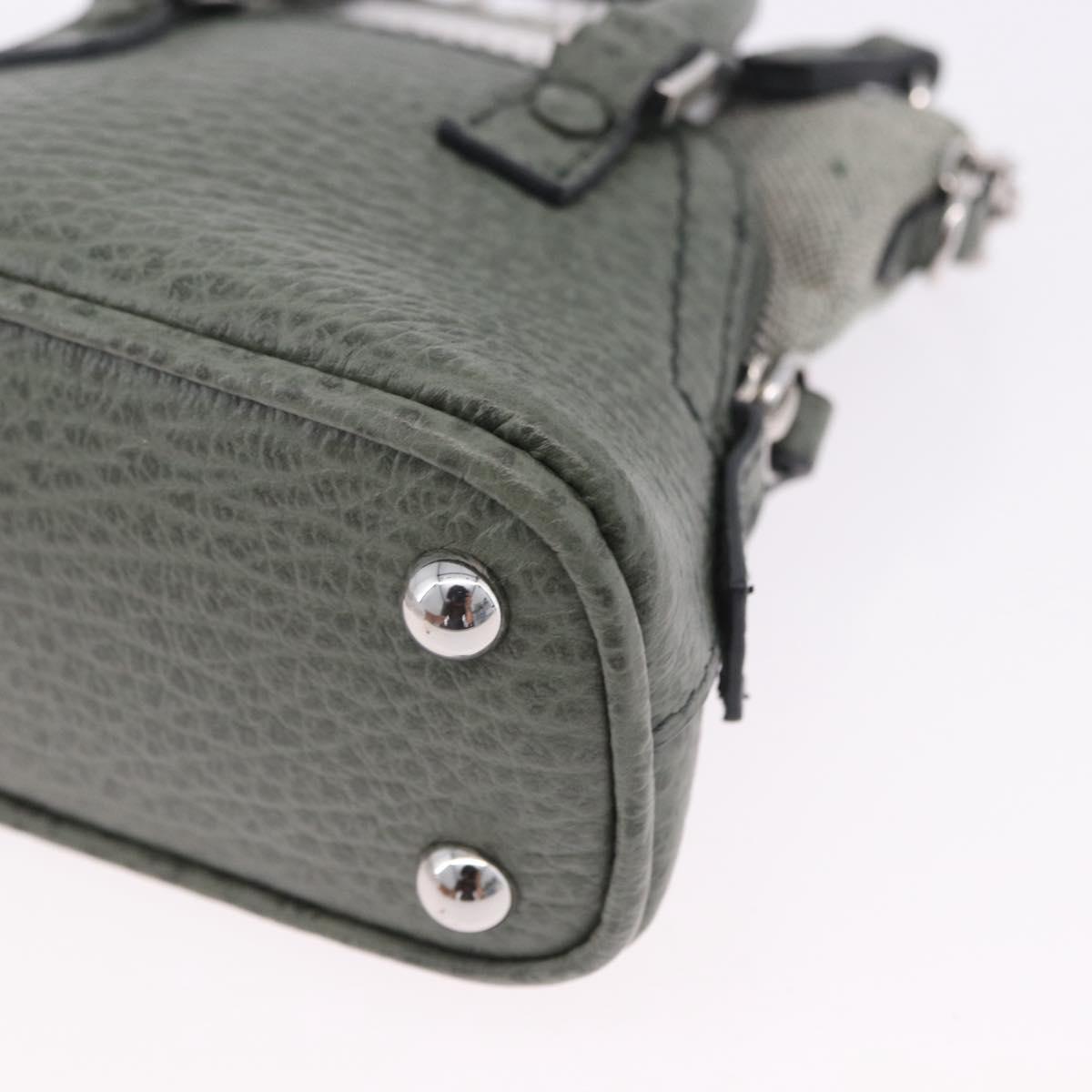 Maison Margiela 5AC 2way Mini Bag Hand Leather Gray Silver Auth 195644M