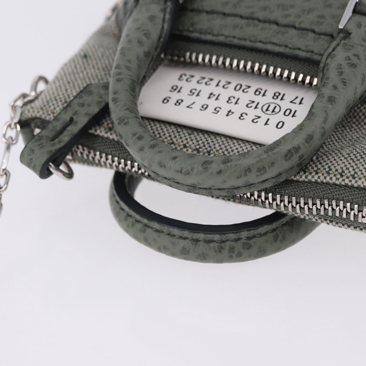 Maison Margiela 5AC 2way Mini Bag Hand Leather Gray Silver Auth 195644M