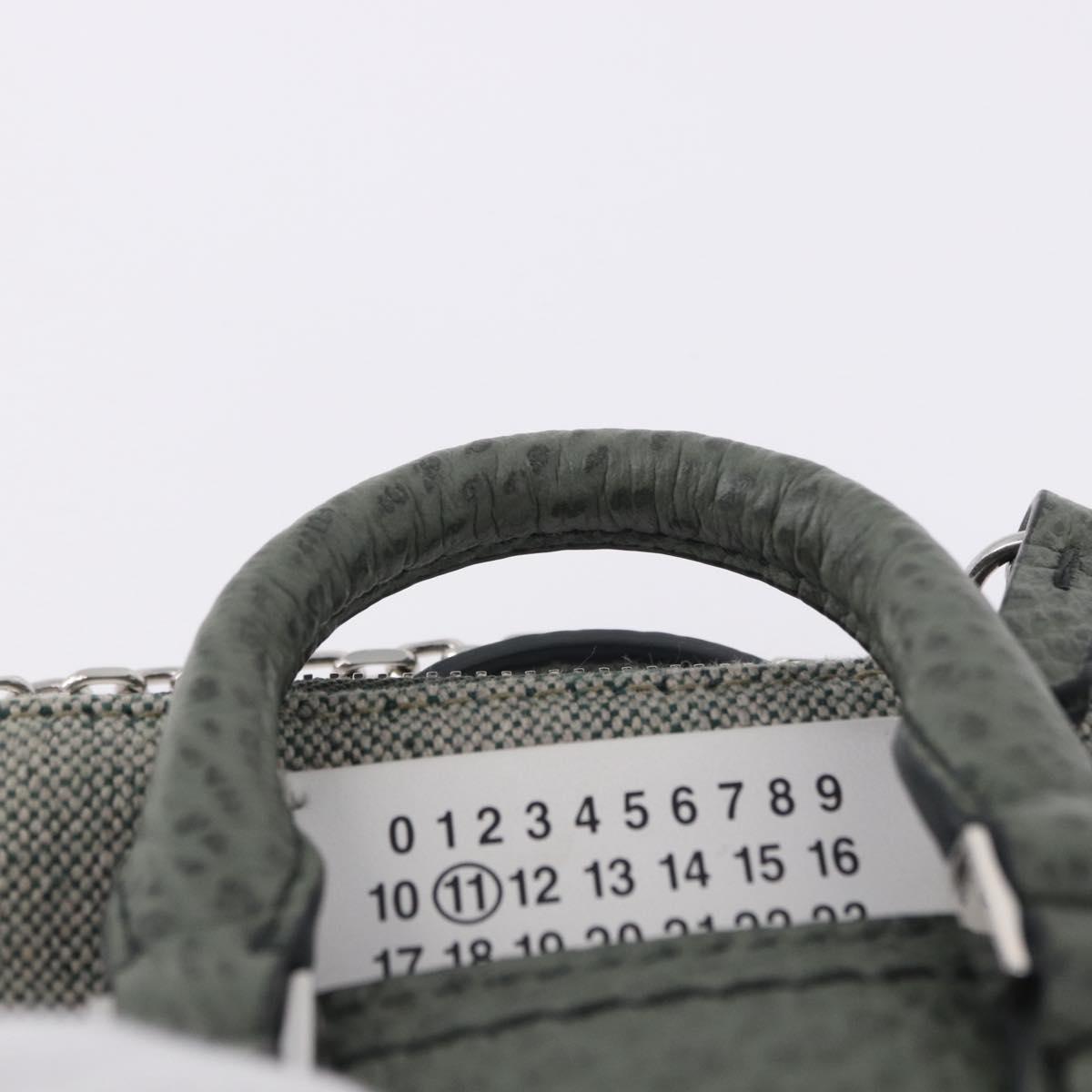 Maison Margiela 5AC 2way Mini Bag Hand Leather Gray Silver Auth 195644M