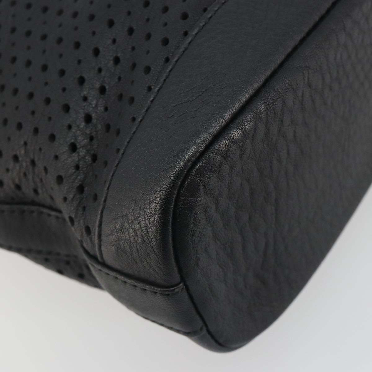 Chloe Hand Bag Leather Black Auth 195646A