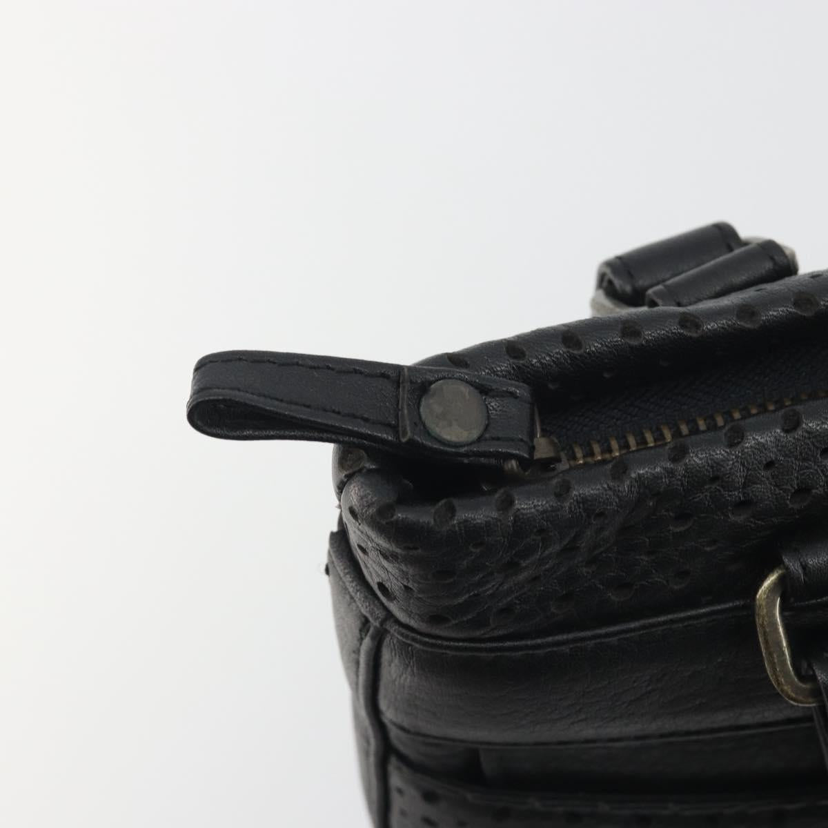Chloe Hand Bag Leather Black Auth 195646A