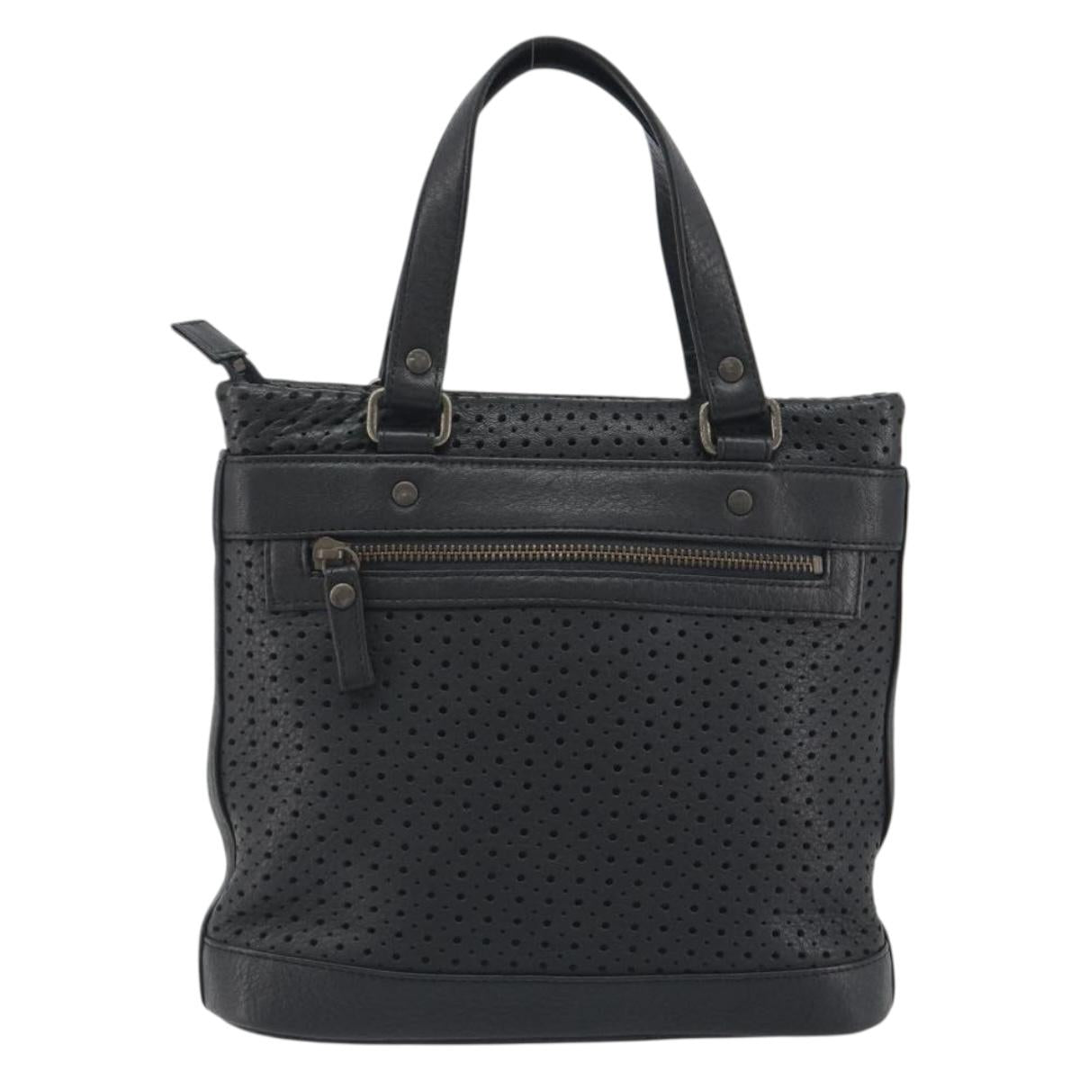 Chloe Hand Bag Leather Black Auth 195646A