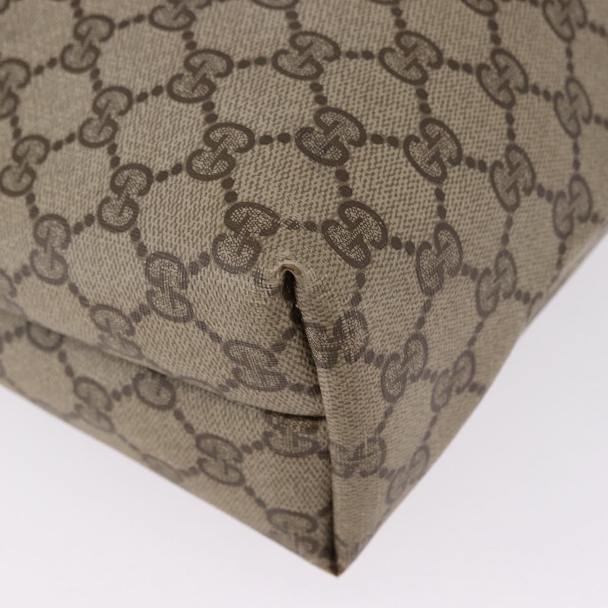 GUCCI GG Supreme Web Sherry Line Tote Bag PVC Beige 39 02 003 Auth 195656