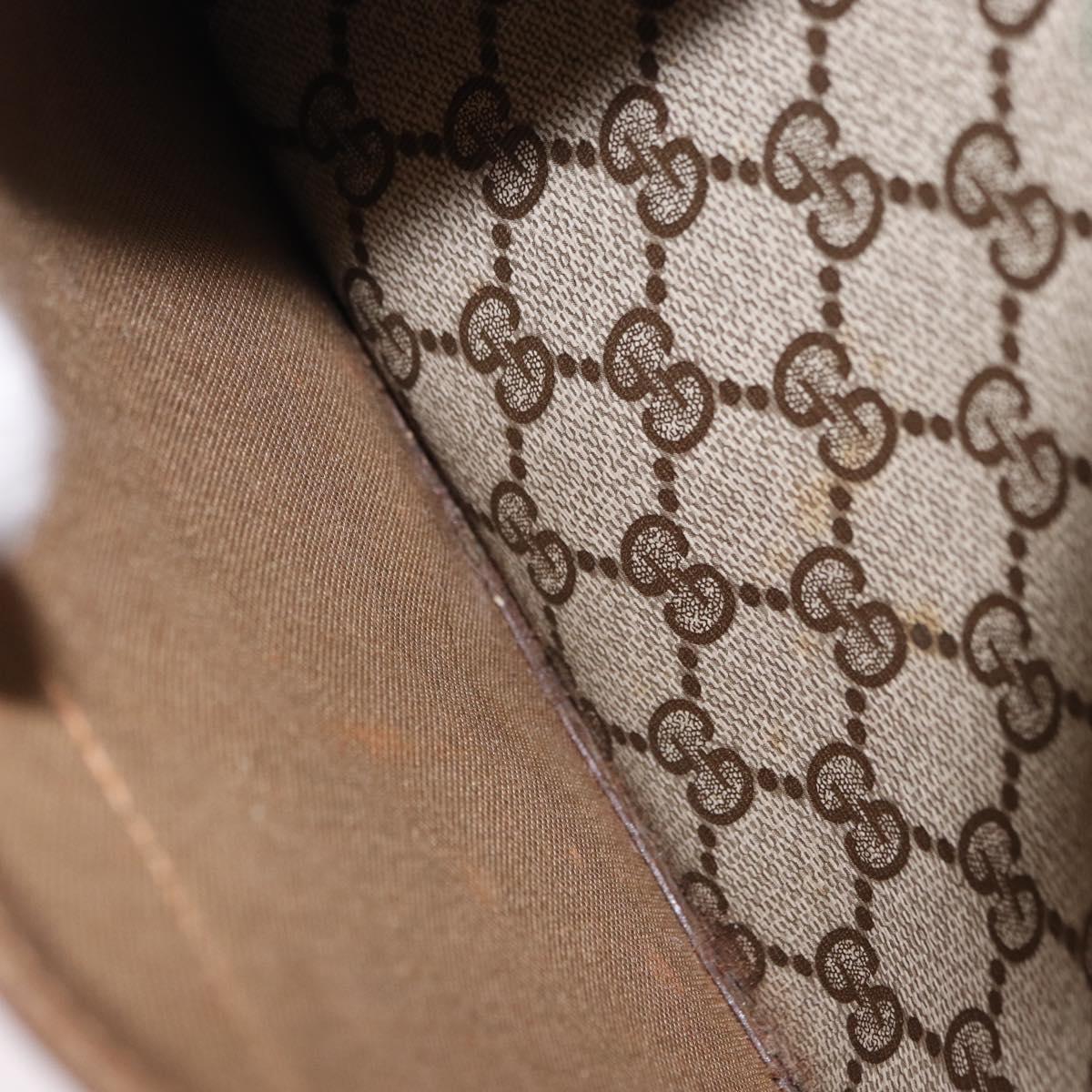GUCCI GG Supreme Web Sherry Line Tote Bag PVC Beige 39 02 003 Auth 195656