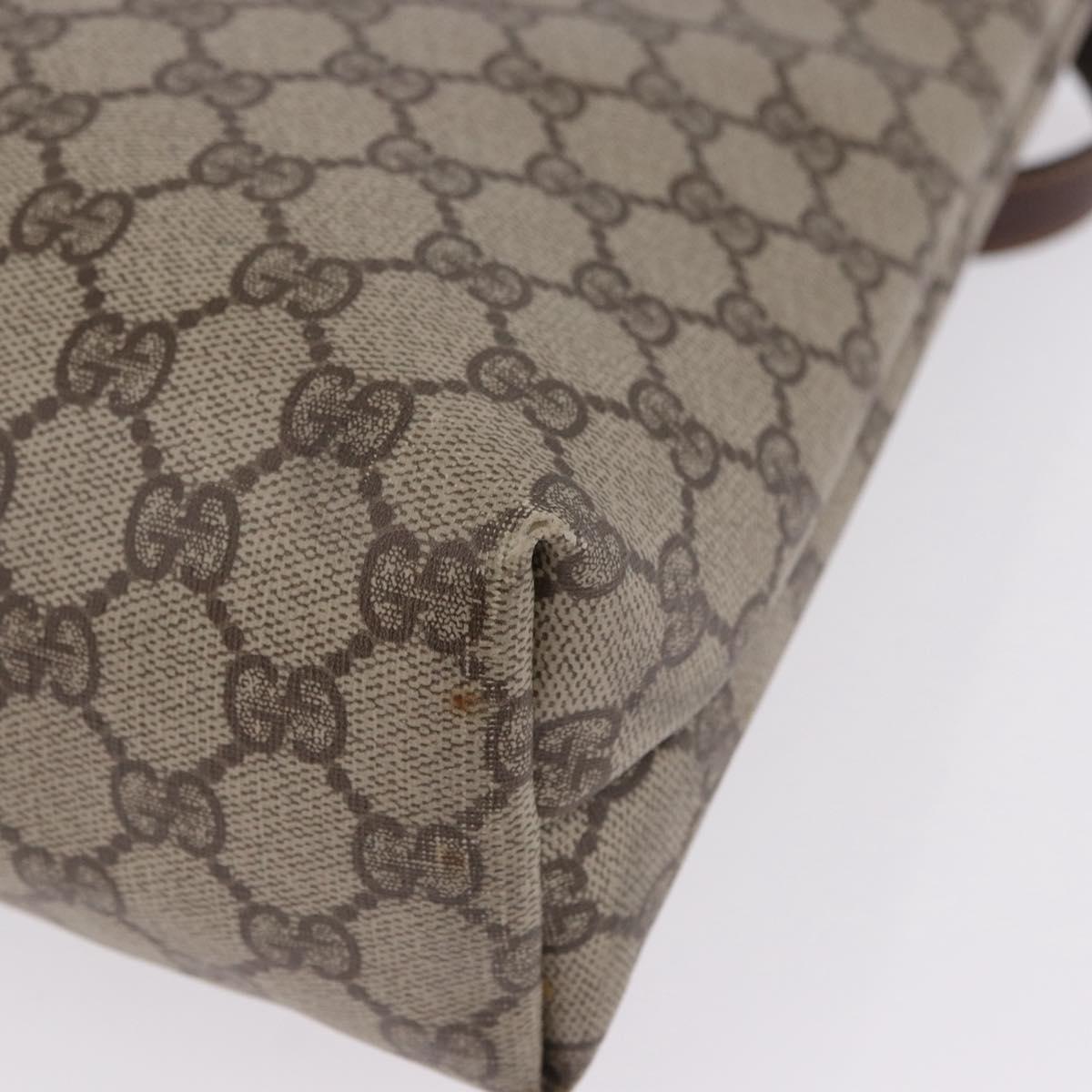 GUCCI GG Supreme Tote Bag PVC Beige Gold 002 39 6130 Auth 195657