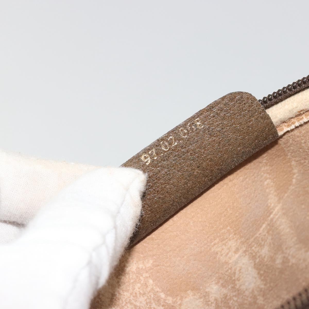 GUCCI GG Supreme Shoulder Bag PVC Beige Gold 97 02 068 Auth 195658